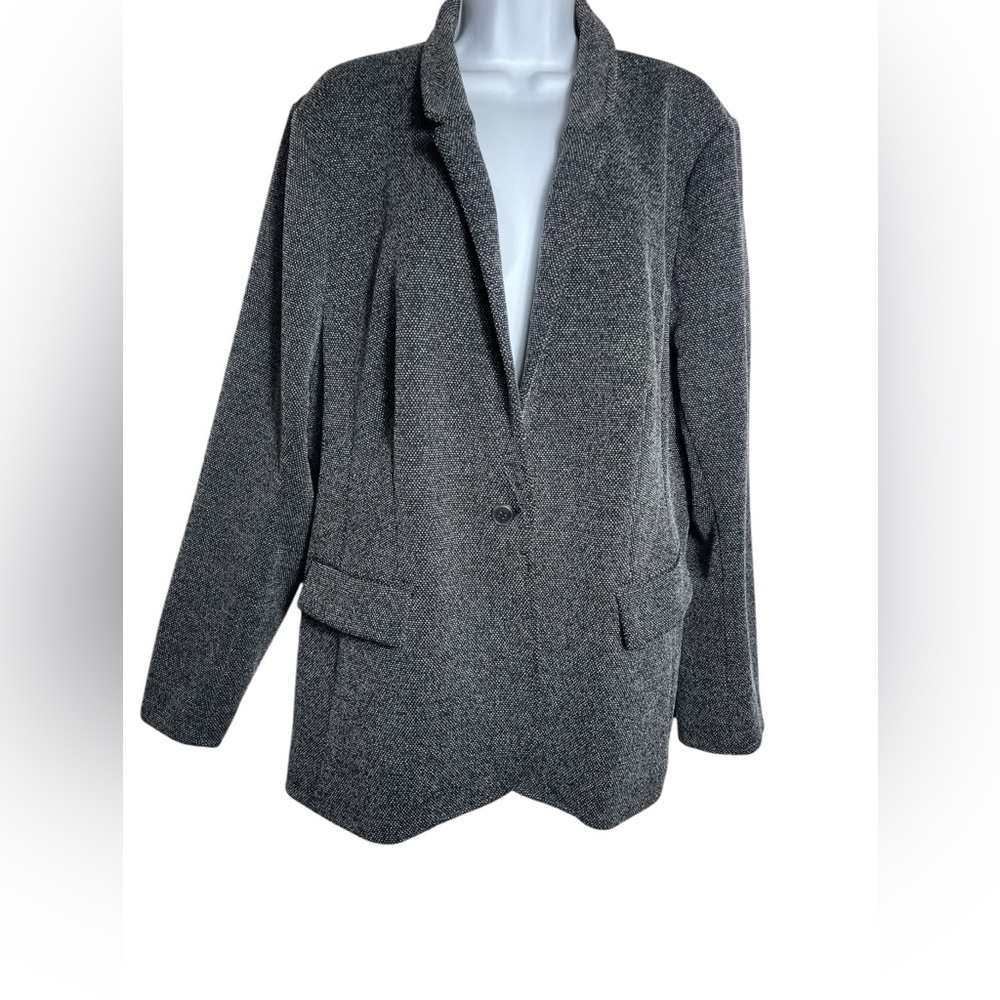 Lane‎ Bryant blazer size 20 black & white “The Bryant Blazer” jacket 🖤🖤🖤